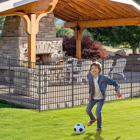 Toolterritary no-dig design borders a patio with versatile appeal.