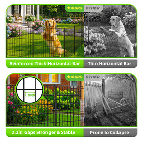 Toolterritary pet barrier frames dogs and rabbits while keeping unwanted animals out.