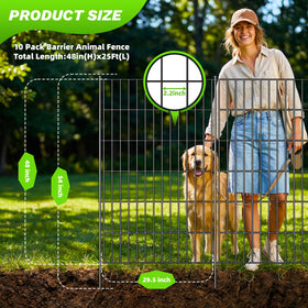 Toolterritary rustproof metal fence provides durable pet boundary for yard.