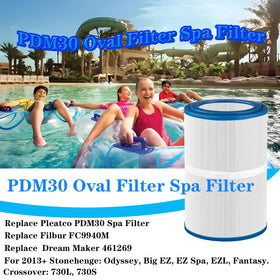 Toolyuan PDM30 oval filter in 730L-730S crossover spa setup