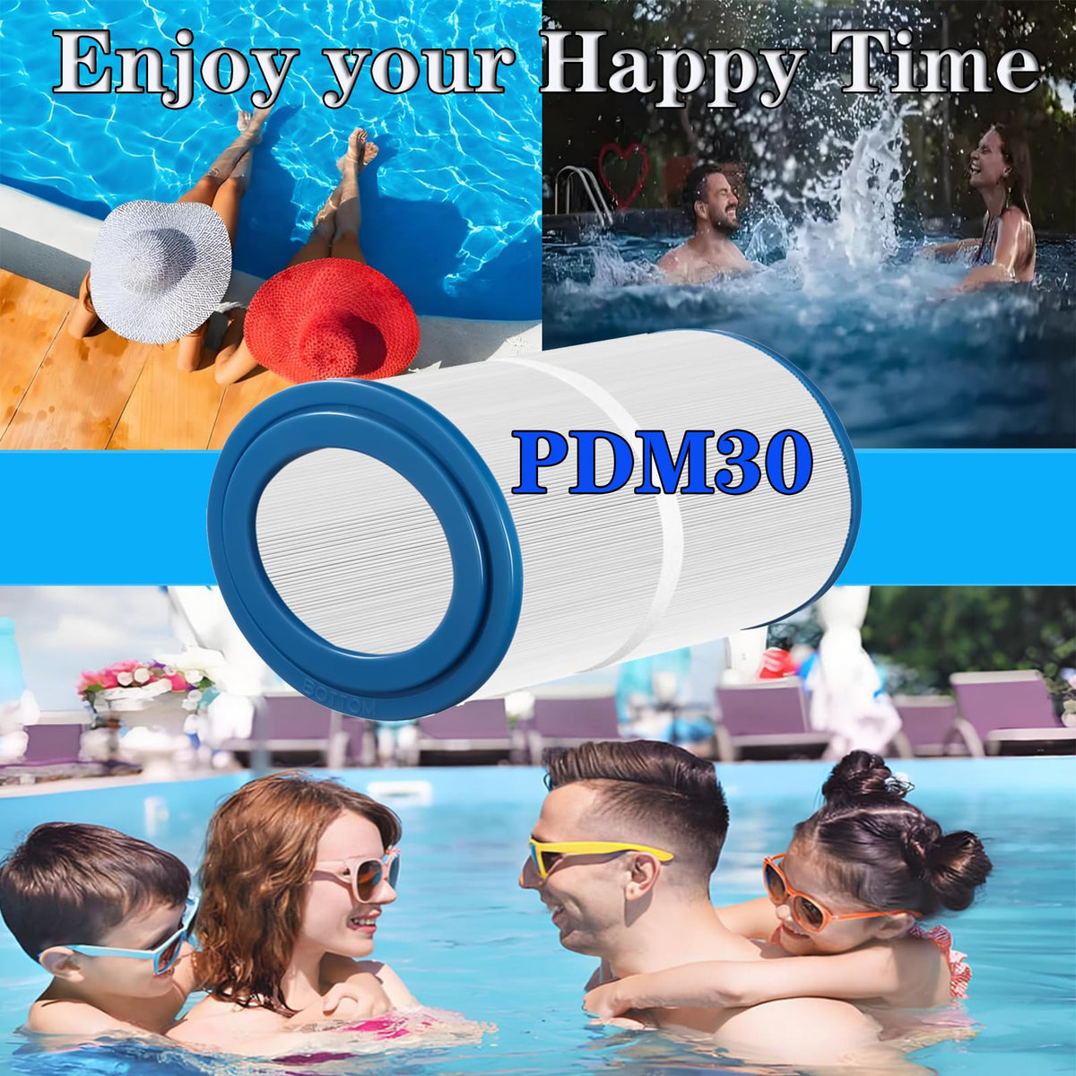 Toolyuan PDM30 oval filter captures hair and debris to help water clarity