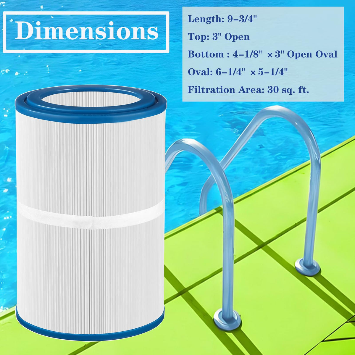 Toolyuan 2-pack spa filters for convenient replacement and ongoing filtration