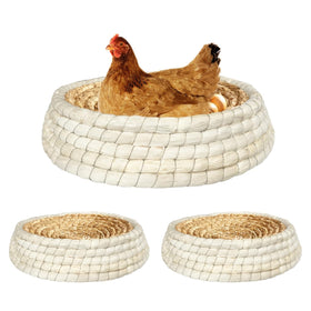 Toolzeen chicken nest with flat base straw provides a safe, comfortable laying space.