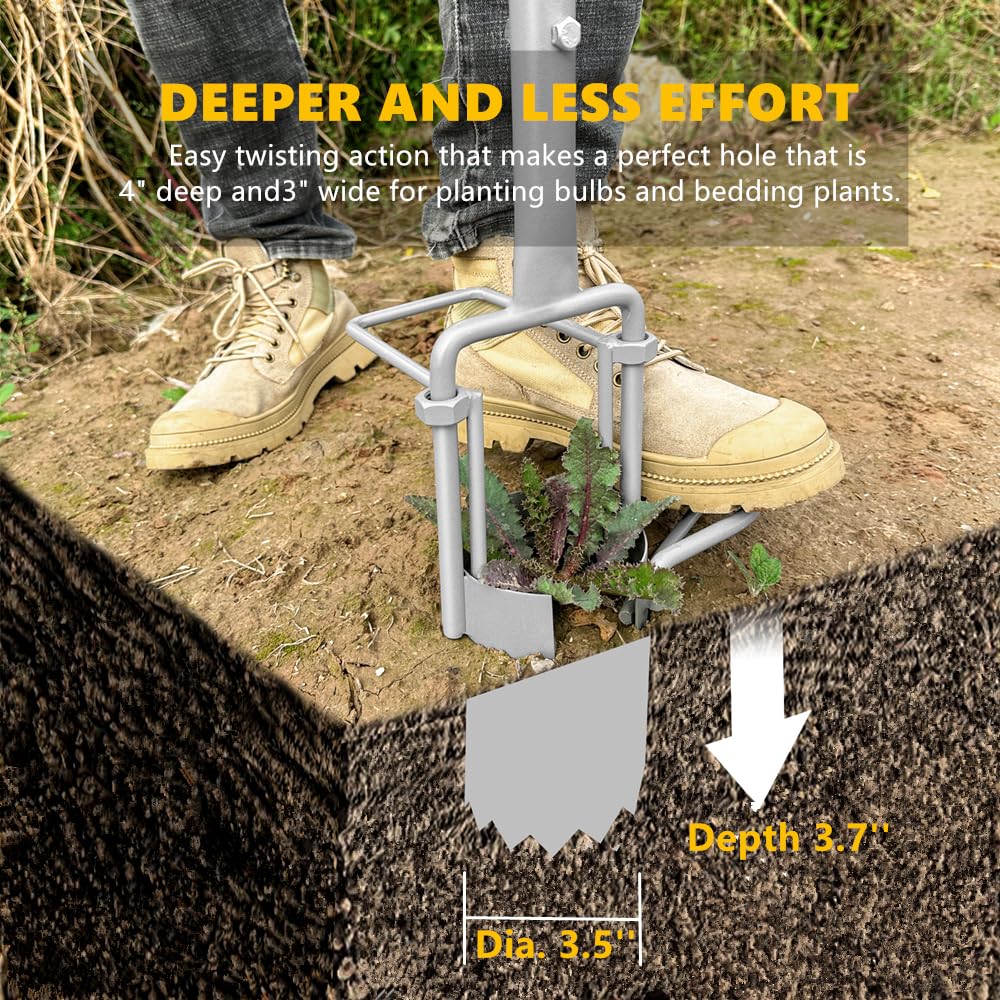 Toolzeen T-bar design with non-slip foot plate adds stability during use.