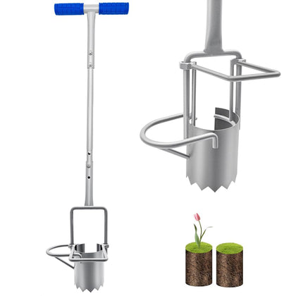 Toolzeen updated bulb planter long handle for standing digging and planting.
