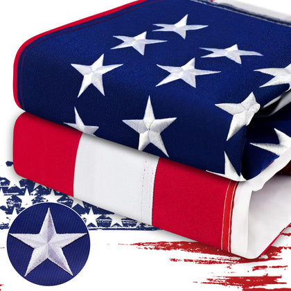 TOOUP American Flag 5x8 nylon flag for outdoor use with durable, fade-resistant color.