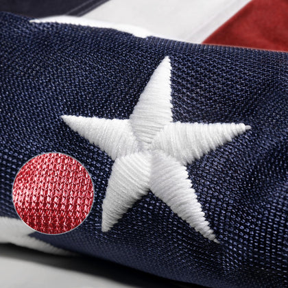 TOOUP knit American Flag 4x6 front view displays vivid outdoor colors.