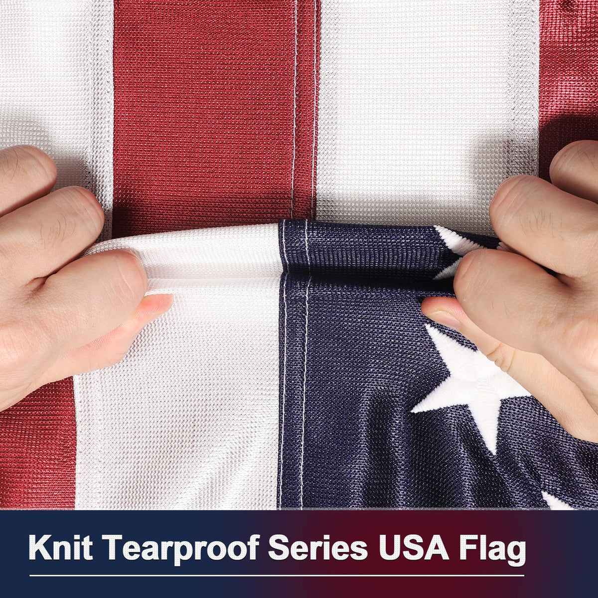 TOOUP knit American Flag 4x6 waterproof coating supports all-weather durability.