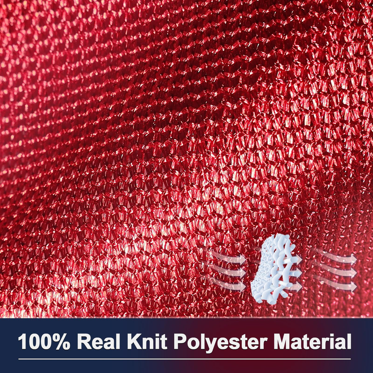 TOOUP knit American Flag 4x6 wind tunnel close-up highlights sturdy seams.