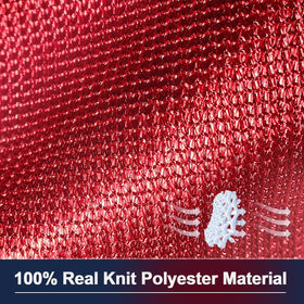 TOOUP knit American Flag 4x6 wind tunnel close-up highlights sturdy seams.