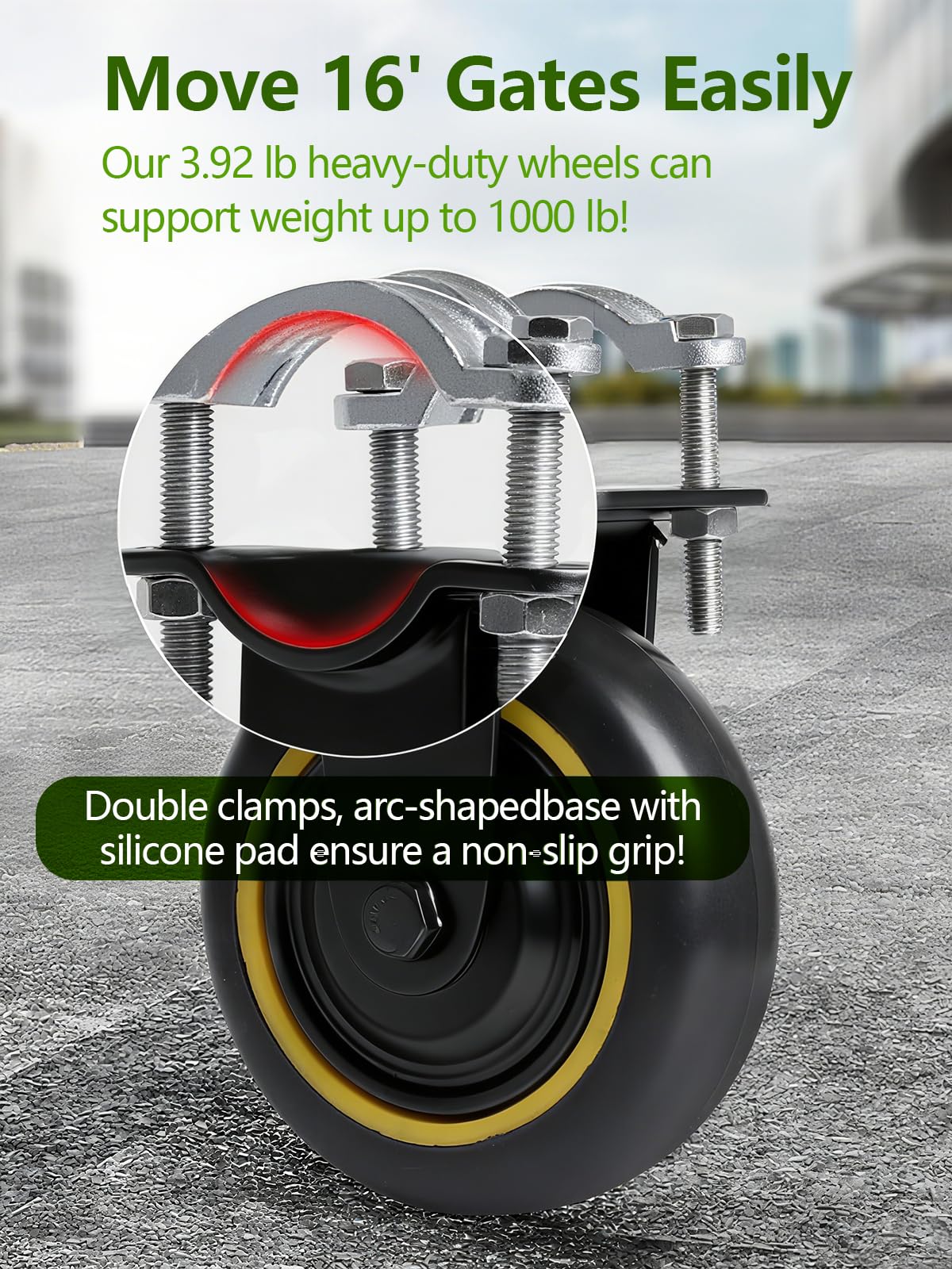 TOOPTATE solid PVC tire close-up highlighting weather resistance