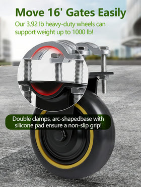 TOOPTATE solid PVC tire close-up highlighting weather resistance