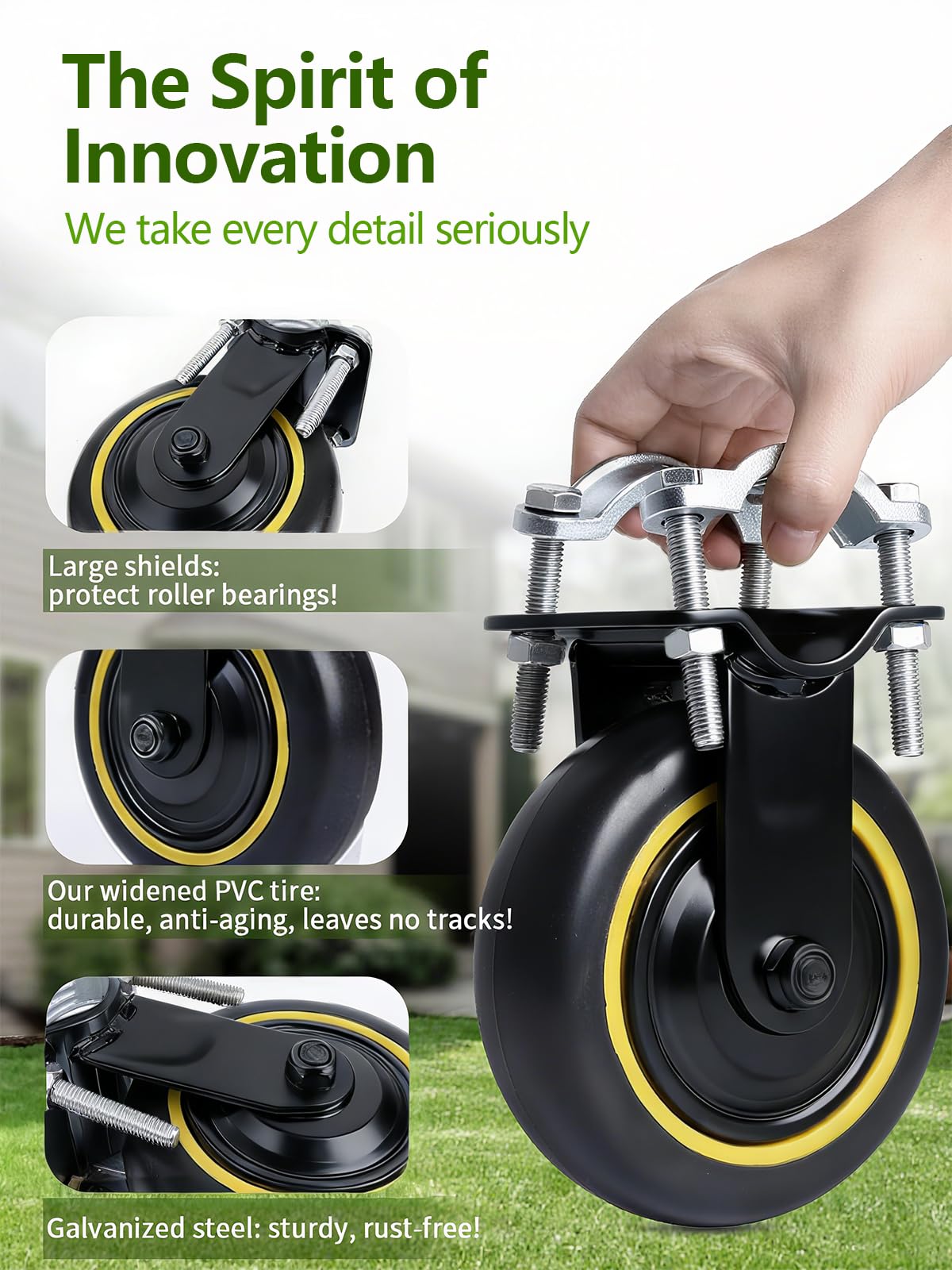 TOOPTATE wide ground-tire contact reduces ground damage
