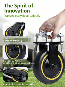 TOOPTATE wide ground-tire contact reduces ground damage