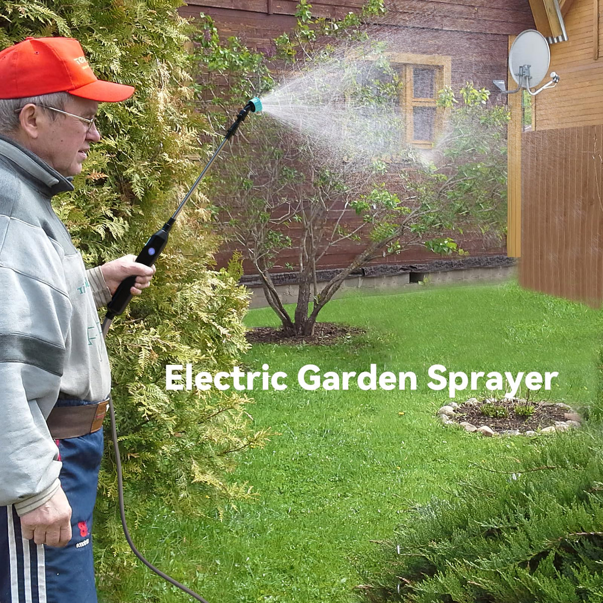 TOOVEM battery-powered sprayer on for cordless use