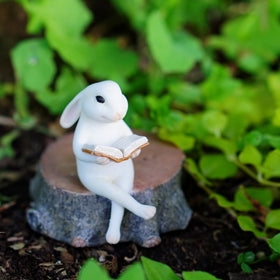 Top Collection ivory fairy garden figurine with hand-painted detail for terrariums.
