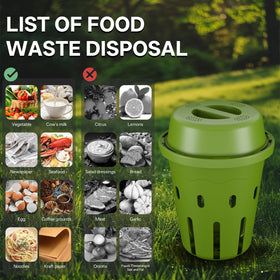 TOP XIAN inground worm composter twist-lock lid keeps wildlife out and odors down