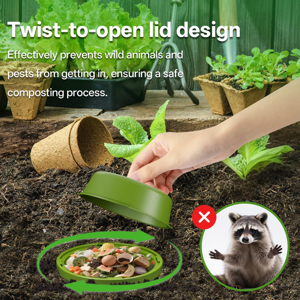 TOP XIAN inground worm composter underground installation demonstrates discreet, odor-minimizing setup