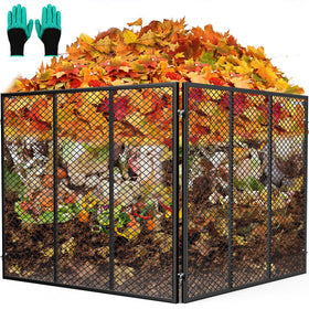 Top Xian large compost bin front view showing ample capacity for yard waste