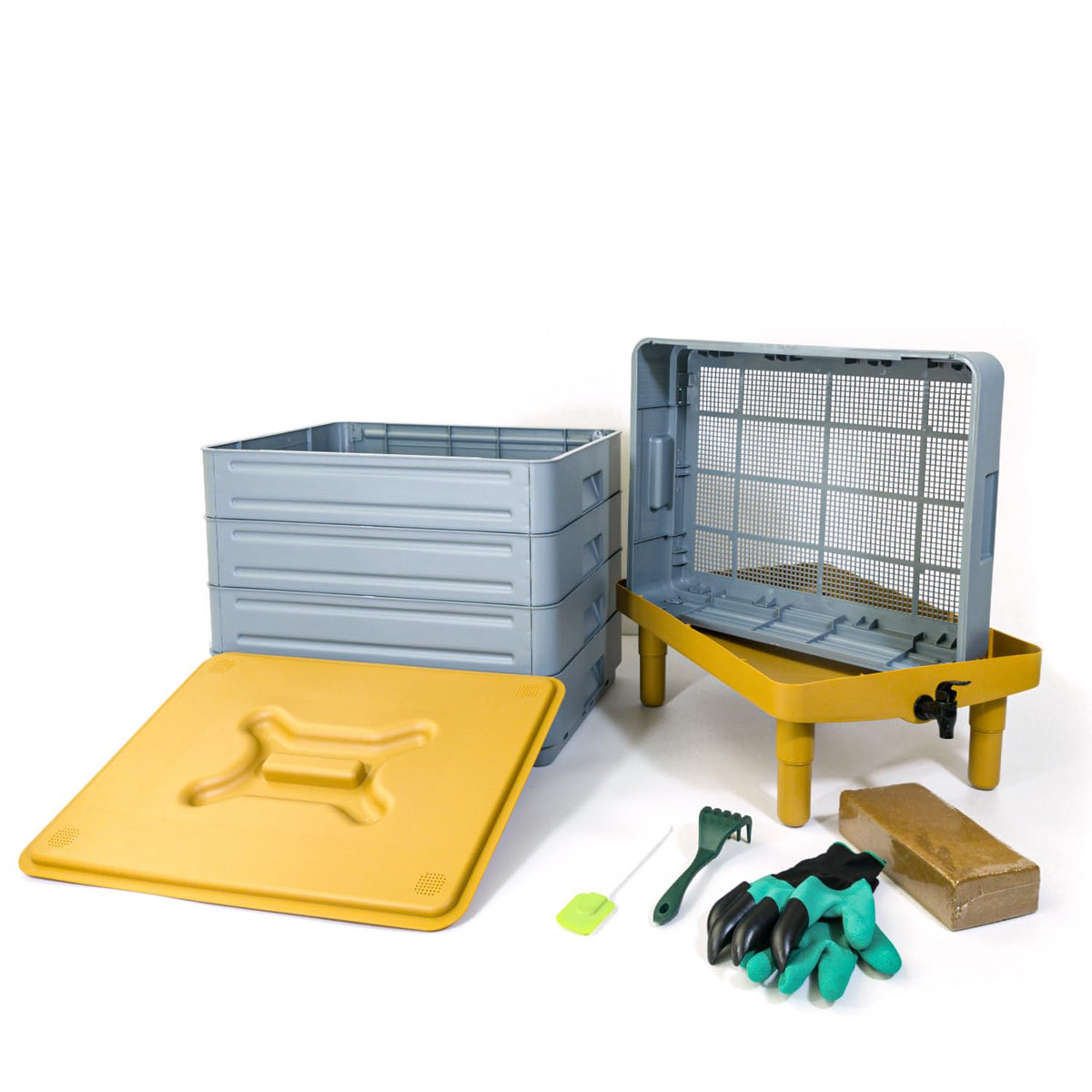 Top Xian silicone scraper and shovel help cleanly transfer finished compost.