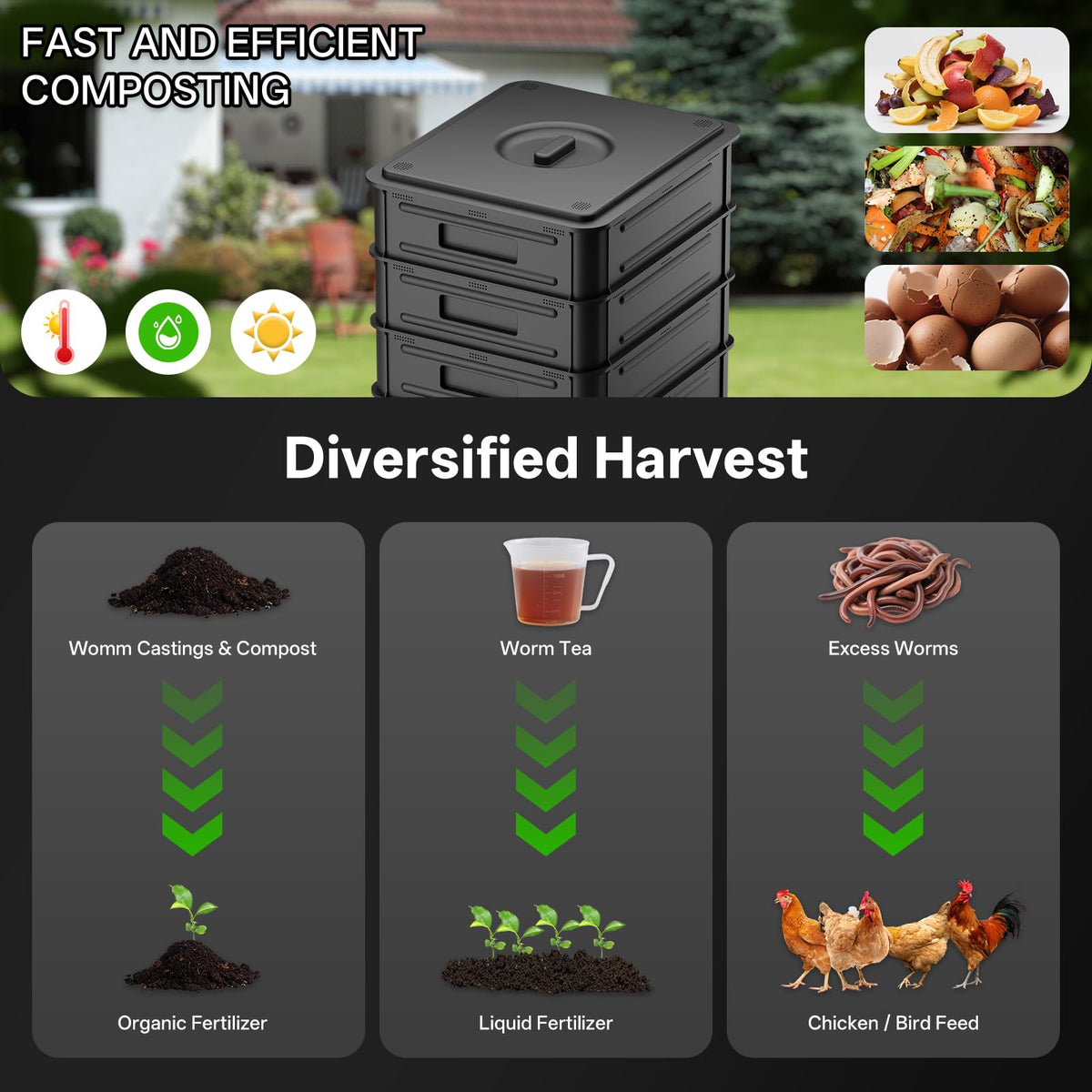 TOP XIAN worm bin ventilation reduces odors in small spaces