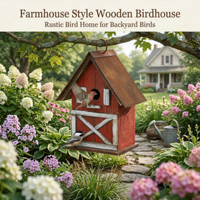 Topadorn birdhouse hanging ring offers secure outdoor display.