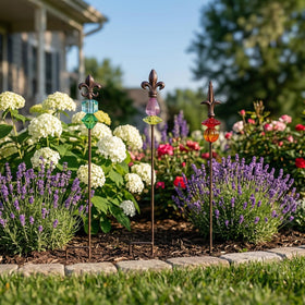 Topadorn garden stake decorative floral detail boosts curb appeal