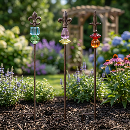 Topadorn garden stake floral pick 25inch adds color to beds