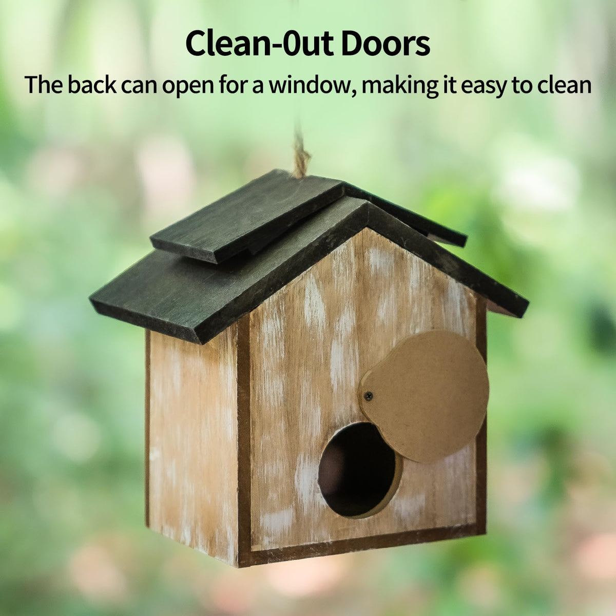 Topadorn small-bird friendly bird house attracts chickadees and wrens