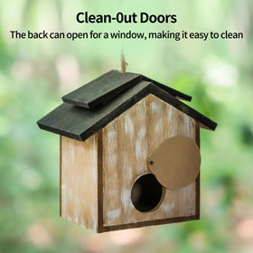 Topadorn small-bird friendly bird house attracts chickadees and wrens