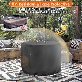 Topcover outdoor fire pit cover is easy to clean with a rinse and air dry