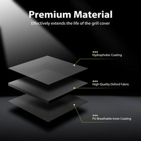 Topcrown windproof design with adjustable straps keeps the cover secured