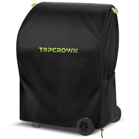 Topcrown grill cover universal fit 30-32 inch shielding Weber and Char-Broil grills from rain