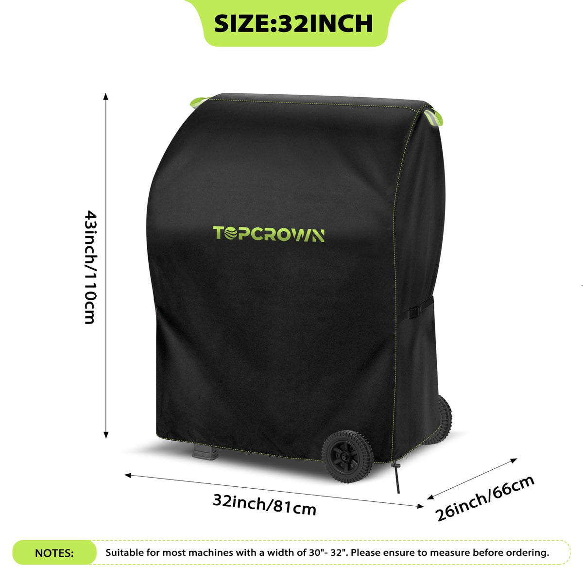 Topcrown grill cover protects with waterproof Oxford fabric and hydrophobic outer layer