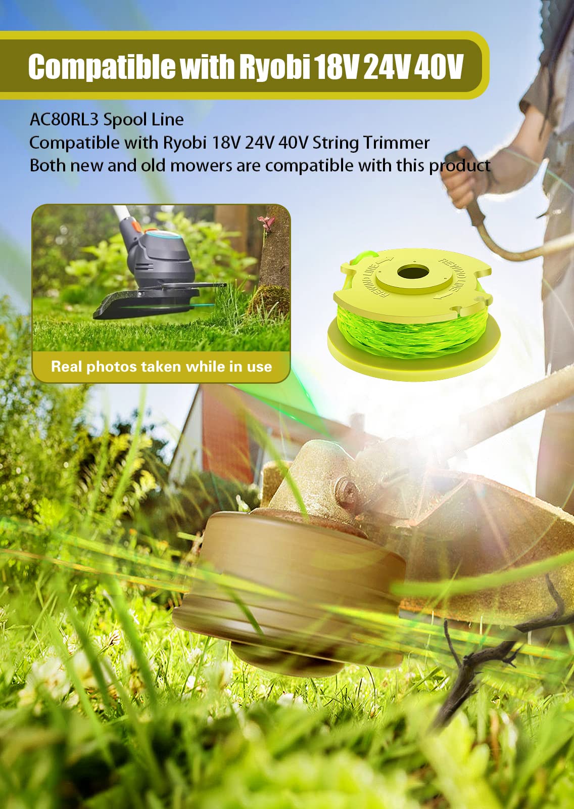 TOPEMAI 8+2 pack spool kit for fast lawn maintenance.