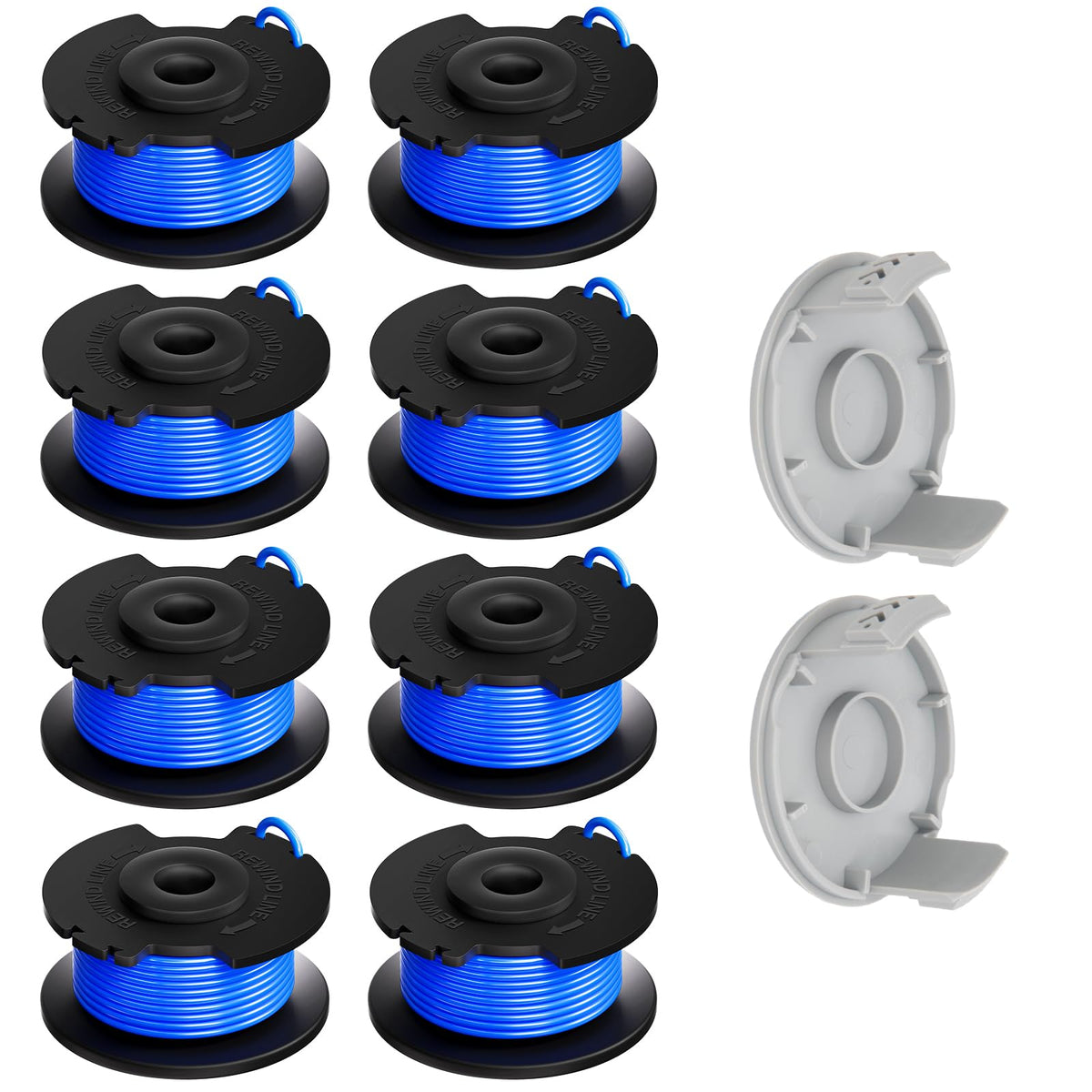 TOPEMAI AC14RL3A eight-spool set ready for Ryobi trimmers.