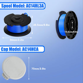TOPEMAI AC14RL3A refill spools simplify yard maintenance.