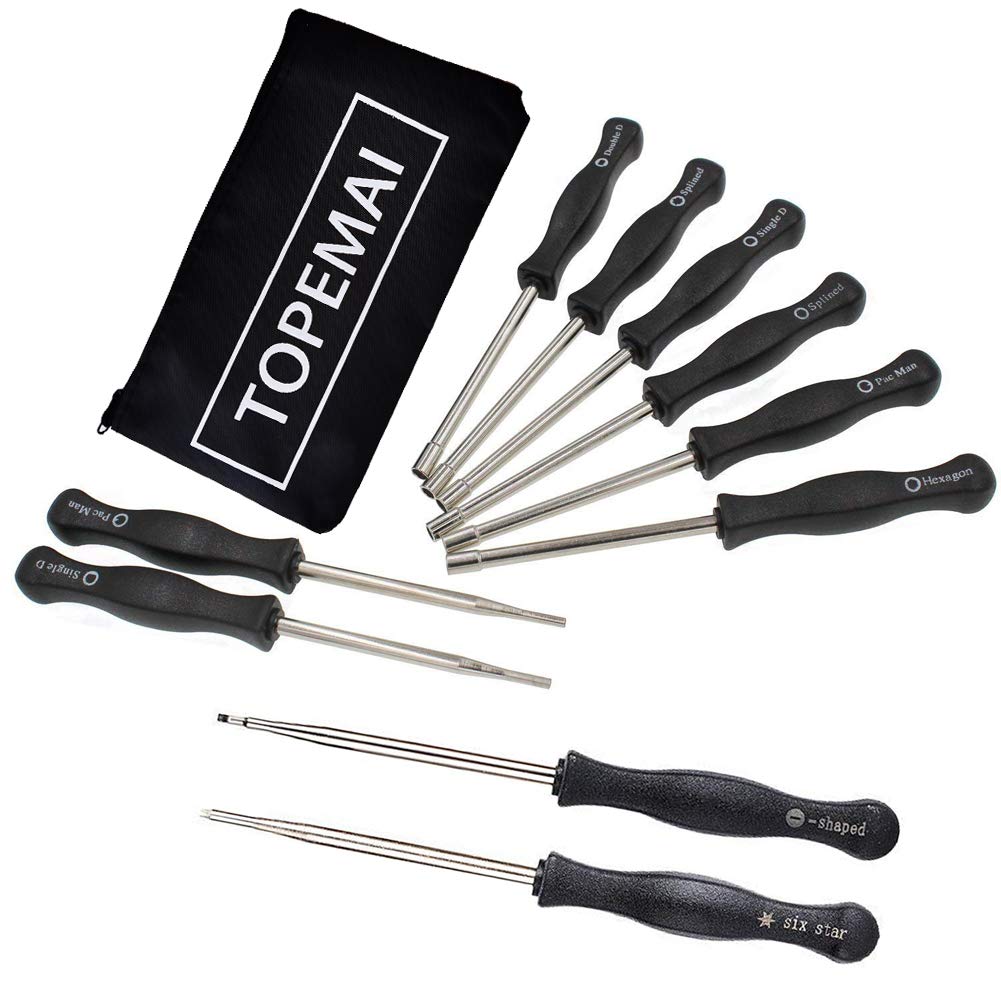 TOPEMAI small head D tool in use for tight carburetor access