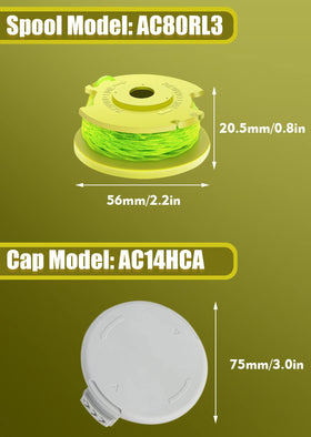 TOPEMAI cordless trimmer replacement spool aids reliable edge trimming.