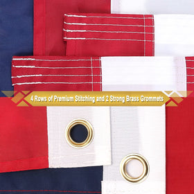TOPFLAGS American flag 4x6 with sewn stripes for durable design