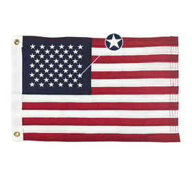 TOPFLAGS American flag boat flag with embroidered stars for durable outdoor display