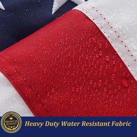 TOPFLAGS flag features a canvas header and brass grommets for secure mounting.