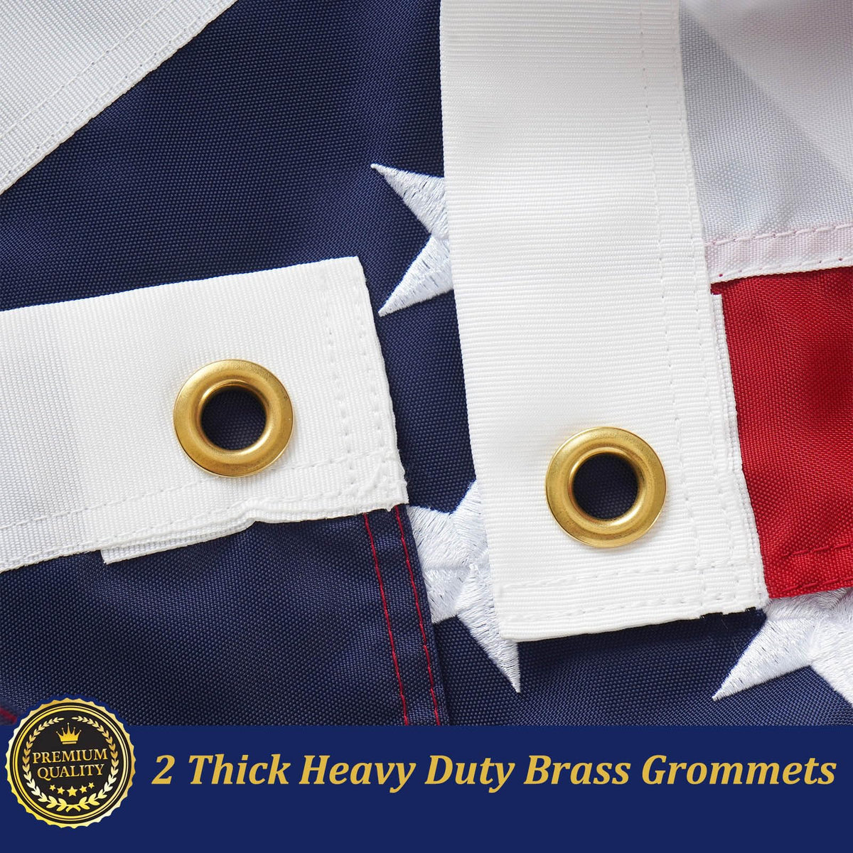 TOPFLAGS flag maintains bright color under sun with fade-resistant material.