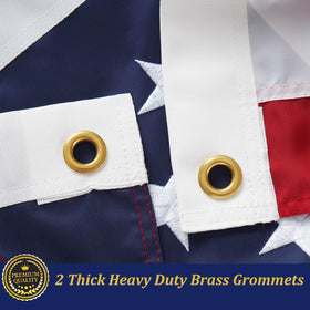 TOPFLAGS flag maintains bright color under sun with fade-resistant material.