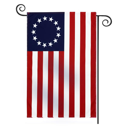 TOPFLAGS Betsy Ross flag, front view, 12x18, vibrant colors for outdoor garden display.