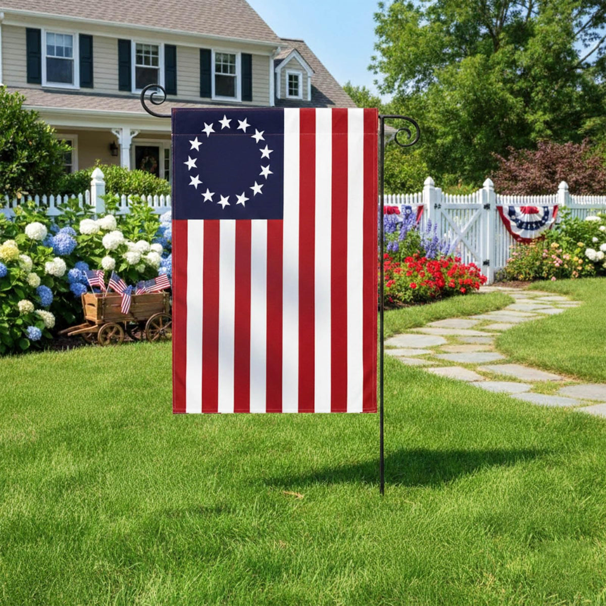 TOPFLAGS Betsy Ross flag, porch or patio display ready outdoor flag.