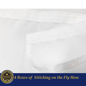 TOPFLAGS flag showing brass grommets for easy hanging and sturdy setup.