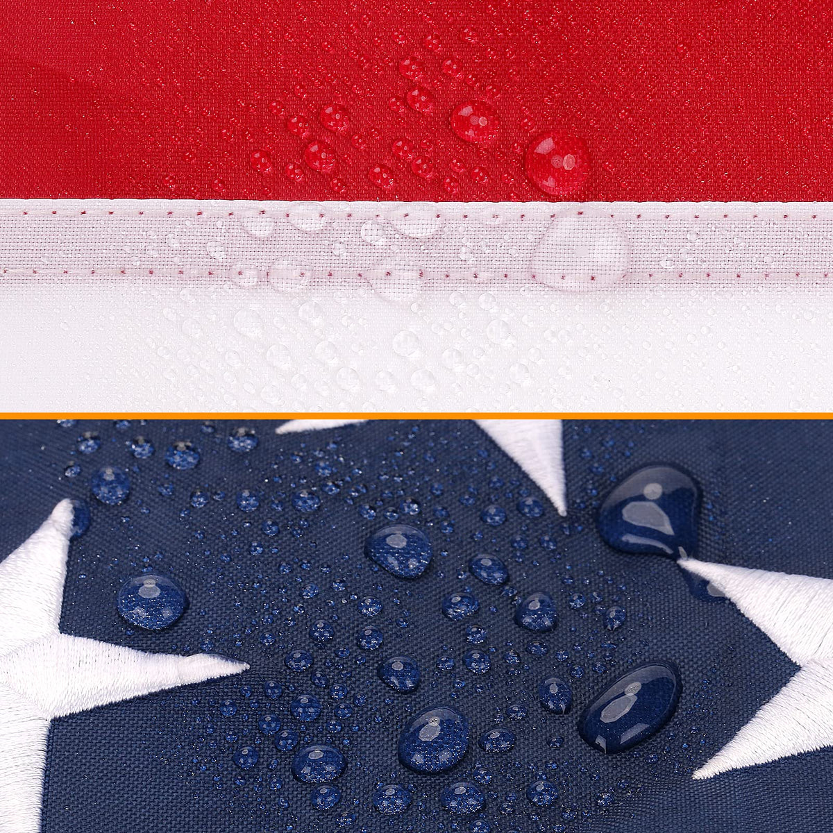 TOPFLAGS heavy-duty polyester flag resists weather and fading