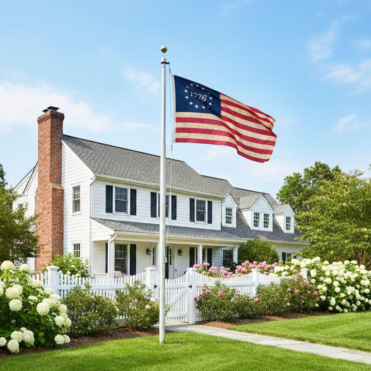 TOPFLAGS antique-inspired flag enhances rustic decor and outdoor displays.