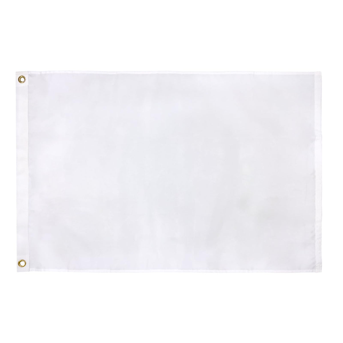 TOPFLAGS solid white flag blank canvas 2x3ft ready for customization and display.